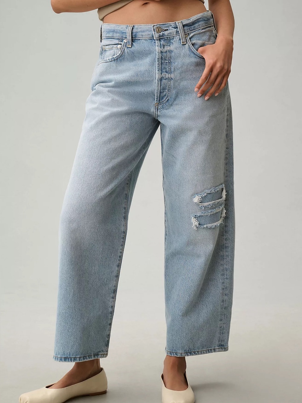 Citizens of Humanity Pina Low-Rise Baggy Crop Wide-Leg Jeans